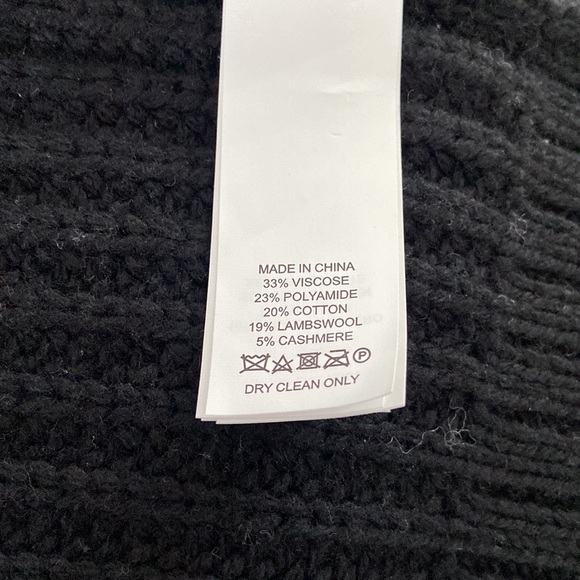 Kate spade ♠️ black turtleneck pom poncho - Picture 7 of 11